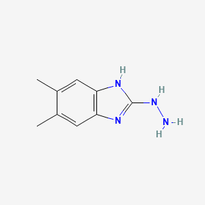 molecular formula C9H12N4 B13795208 2-Hydrazinyl-5,6-dimethyl-1h-benzimidazole CAS No. 60178-36-1