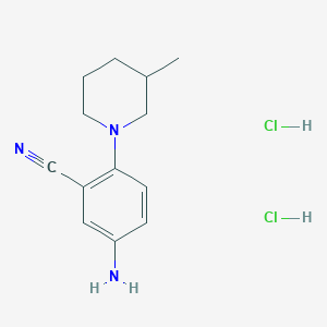 5-Amino-2-(3-methylpiperidin-1-yl)benzonitrile dihydrochloride