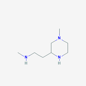 molecular formula C8H19N3 B13795240 N-Methyl-2-(4-methylpiperazin-2-YL)ethanamine CAS No. 56925-80-5