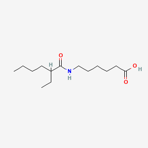 molecular formula C14H27NO3 B13795293 Hexanoic acid, 6-[(2-ethyl-1-oxohexyl)amino]- CAS No. 75113-47-2
