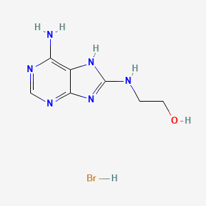2-[(6-amino-9H-purin-8-yl)amino]ethanol hydrobromide