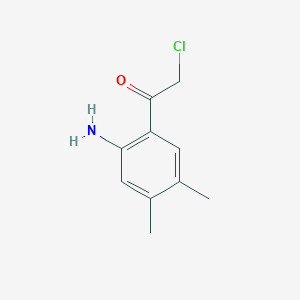 molecular formula C10H12ClNO B13795314 1-(2-Amino-4,5-dimethylphenyl)-2-chloroethanone 