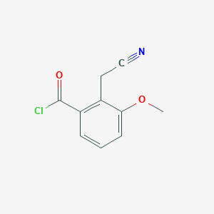 molecular formula C10H8ClNO2 B13795321 2-(Cyanomethyl)-3-methoxybenzoyl chloride CAS No. 24633-69-0