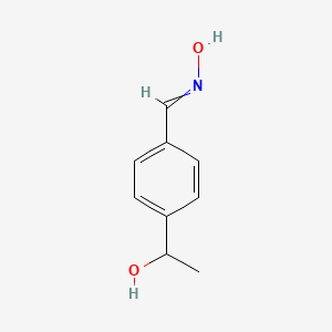 molecular formula C9H11NO2 B13795352 1-{4-[(Hydroxyimino)methyl]phenyl}ethan-1-ol CAS No. 270260-38-3