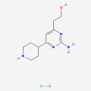 2-(2-Amino-6-(piperidin-4-yl)pyrimidin-4-yl)ethanol hydrochloride