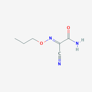 molecular formula C6H9N3O2 B13795399 (2E)-2-Cyano-2-(propoxyimino)acetamide 