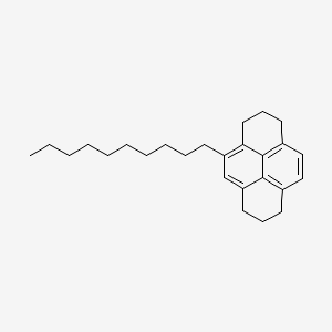 molecular formula C26H36 B13795417 Pyrene, 4-decyl-1,2,3,6,7,8-hexahydro- CAS No. 56247-94-0