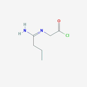 molecular formula C6H11ClN2O B13795426 Acetyl chloride,[(1-iminobutyl)amino]- 