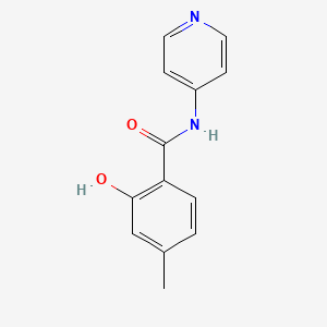 molecular formula C13H12N2O2 B13795436 2-Hydroxy-4-methyl-N-(pyridin-4-yl)benzamide CAS No. 783370-79-6