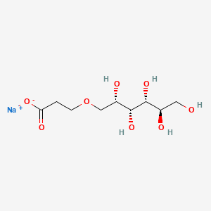 molecular formula C9H17NaO8 B13795458 sodium;3-[(2S,3R,4R,5R)-2,3,4,5,6-pentahydroxyhexoxy]propanoate 