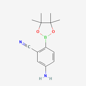 5-Amino-2-(tetramethyl-1,3,2-dioxaborolan-2-yl)benzonitrile