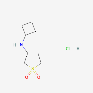 molecular formula C8H16ClNO2S B13795506 Cyclobutyl-(1,1-dioxo-tetrahydrothiophen-3-YL)-amine hydrochloride CAS No. 915402-20-9
