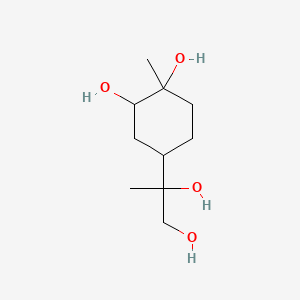 molecular formula C10H20O4 B13795517 4-(1,2-Dihydroxypropan-2-yl)-1-methylcyclohexane-1,2-diol CAS No. 402593-46-8