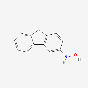 molecular formula C13H11NO B13795520 Hydroxylamine, N-fluoren-3-yl- CAS No. 51029-30-2