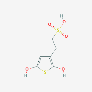 molecular formula C6H8O5S2 B13795525 2-(2,5-Dihydroxythiophen-3-yl)ethanesulfonic acid CAS No. 780022-12-0