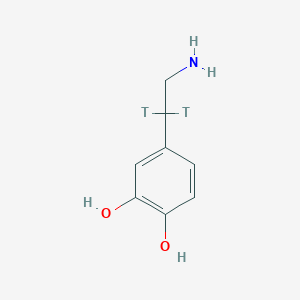 molecular formula C8H11NO2 B13795558 Dopamine, [7-3H(N)] 