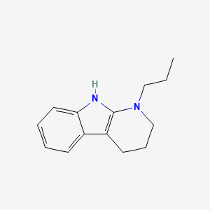 molecular formula C14H18N2 B13795574 2,3,4,9-Tetrahydro-1-propyl-1H-pyrido[2,3-b]indole 