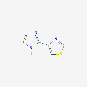 molecular formula C6H5N3S B13795578 4-(1H-Imidazol-2-YL)-thiazole 