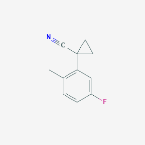 molecular formula C11H10FN B1379558 1-(5-Fluoro-2-methylphenyl)cyclopropane-1-carbonitrile CAS No. 1314698-76-4