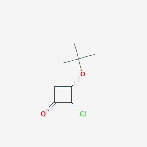 molecular formula C8H13ClO2 B1379559 3-(Tert-butoxy)-2-chlorocyclobutan-1-one CAS No. 1803601-57-1