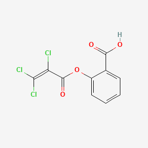 molecular formula C10H5Cl3O4 B13795616 O-Trichloroacroylsalicylic acid CAS No. 63981-14-6