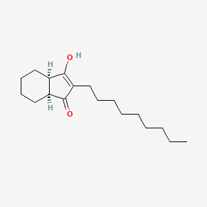 molecular formula C18H30O2 B13795637 cis-3-Hydroxy-2-nonyl-3a,4,5,6,7,7a-hexahydroinden-1-one CAS No. 871482-74-5