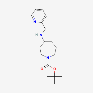 molecular formula C17H27N3O2 B1379566 Tert-butyl 4-[(pyridin-2-ylmethyl)amino]azepane-1-carboxylate CAS No. 1700205-16-8