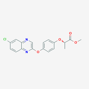 molecular formula C18H15ClN2O4 B13795661 methyl (2S)-2-[4-(6-chloroquinoxalin-2-yl)oxyphenoxy]propanoate 