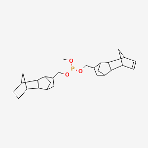 molecular formula C27H37O3P B13795674 methyl bis(4-tetracyclo[6.2.1.13,6.02,7]dodec-9-enylmethyl) phosphite CAS No. 70766-50-6