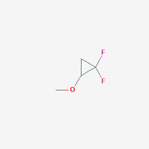 molecular formula C4H6F2O B13795675 1,1-Difluoro-2-methoxy-cyclopropane CAS No. 59164-22-6
