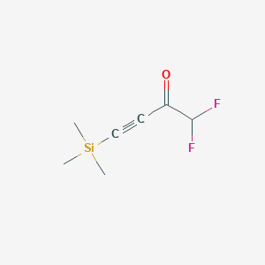molecular formula C7H10F2OSi B1379568 1,1-Difluoro-4-(trimethylsilyl)but-3-yn-2-one CAS No. 1657067-34-9