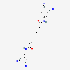 molecular formula C26H24N6O2 B13795693 Decanediamide, N,N'-bis(3,4-dicyanophenyl)- CAS No. 57414-42-3