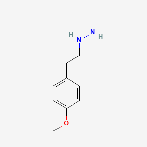 molecular formula C10H16N2O B13795697 Hydrazine,2-(p-methoxyphenethyl)-1-methyl- 