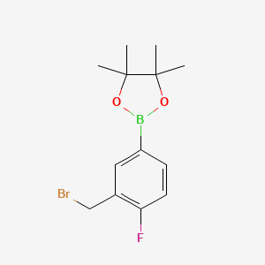 molecular formula C13H17BBrFO2 B1379571 3-Bromomethyl-4-fluorophenylboronic acid pinacol ester CAS No. 1544739-25-4