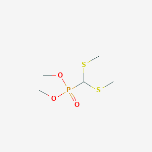 molecular formula C5H13O3PS2 B13795737 Dimethyl [bis(methylsulfanyl)methyl]phosphonate CAS No. 61779-87-1