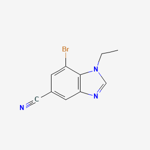 7-Bromo-1-ethylbenzodiazole-5-carbonitrile