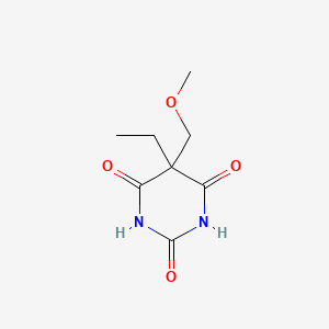 molecular formula C8H12N2O4 B13795764 Barbituric acid, 5-ethyl-5-(methoxymethyl)- CAS No. 66968-68-1