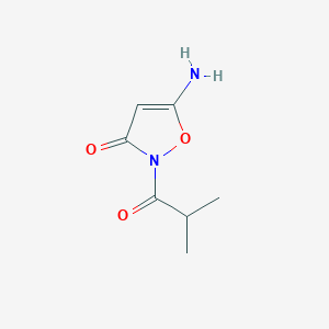 molecular formula C7H10N2O3 B1379578 5-Amino-2-isobutyrylisoxazol-3(2H)-one CAS No. 1573547-19-9