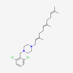 molecular formula C26H38Cl2N2 B13795789 1-[(2,6-Dichlorophenyl)methyl]-4-(3,7,11-trimethyldodeca-2,6,10-trienyl)piperazine 