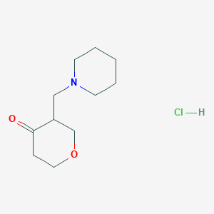 3-(Piperidin-1-ylmethyl)oxan-4-one hydrochloride