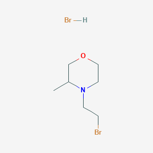 molecular formula C7H15Br2NO B1379583 4-(2-Bromoethyl)-3-methylmorpholine hydrobromide CAS No. 1803601-48-0