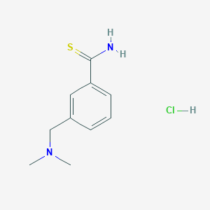 molecular formula C10H15ClN2S B1379584 3-[(Dimethylamino)methyl]benzene-1-carbothioamide hydrochloride CAS No. 1803599-73-6
