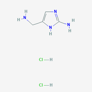 molecular formula C4H10Cl2N4 B13795881 4-Aminomethyl-1h-imidazol-2-ylamine dihydrochloride 