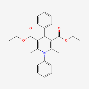 molecular formula C25H27NO4 B13795893 diethyl 2,6-dimethyl-1,4-diphenyl-4H-pyridine-3,5-dicarboxylate CAS No. 53219-37-7