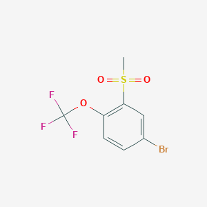 molecular formula C8H6BrF3O3S B1379591 4-Bromo-2-methanesulfonyl-1-(trifluoromethoxy)benzene CAS No. 1820614-61-6