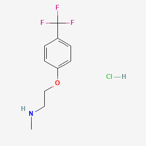 molecular formula C10H13ClF3NO B1379592 Methyl({2-[4-(trifluoromethyl)phenoxy]ethyl})amine hydrochloride CAS No. 1803611-38-2