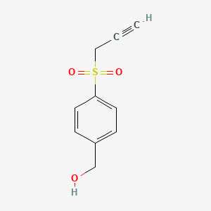 molecular formula C10H10O3S B1379593 [4-(Prop-2-yne-1-sulfonyl)phenyl]methanol CAS No. 1795330-63-0