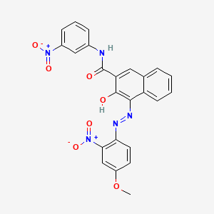 molecular formula C24H17N5O7 B13795935 2-Naphthalenecarboxamide, 3-hydroxy-4-[(4-methoxy-2-nitrophenyl)azo]-N-(3-nitrophenyl)- CAS No. 69815-56-1