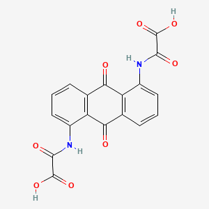 molecular formula C18H10N2O8 B13795948 N,N'-Anthraquinone-1,5-diyldi(oxamic acid) CAS No. 82-19-9