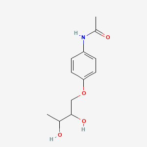 molecular formula C12H17NO4 B13795984 3-(p-Acetamidophenoxy)-1-methyl-1,2-propanediol CAS No. 63905-27-1